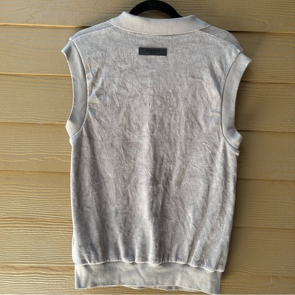 Fear of God Essentials Sleeveless Velour Polo Size Medium - Picture 5 of 7